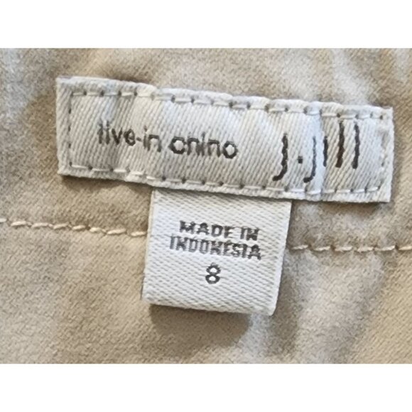 J. Jill Beige Knee-Length Pencil Skirt Size 8 With Dual Button Closure - Picture 3 of 6